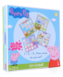Funskool Games, Peppa Pig, 123 Game, Educational Game, Counting & Matching Skills, 1, 4 Players, 3 & Above for Kid