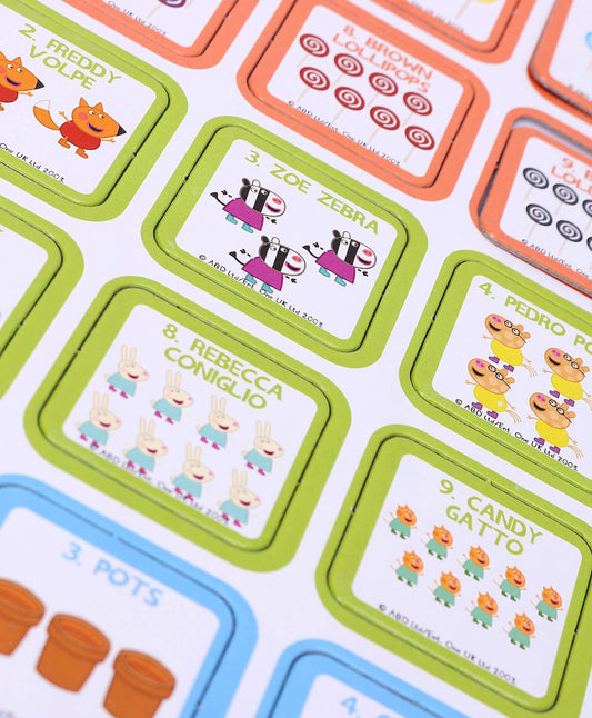 Funskool Games, Peppa Pig, 123 Game, Educational Game, Counting & Matching Skills, 1, 4 Players, 3 & Above for Kid