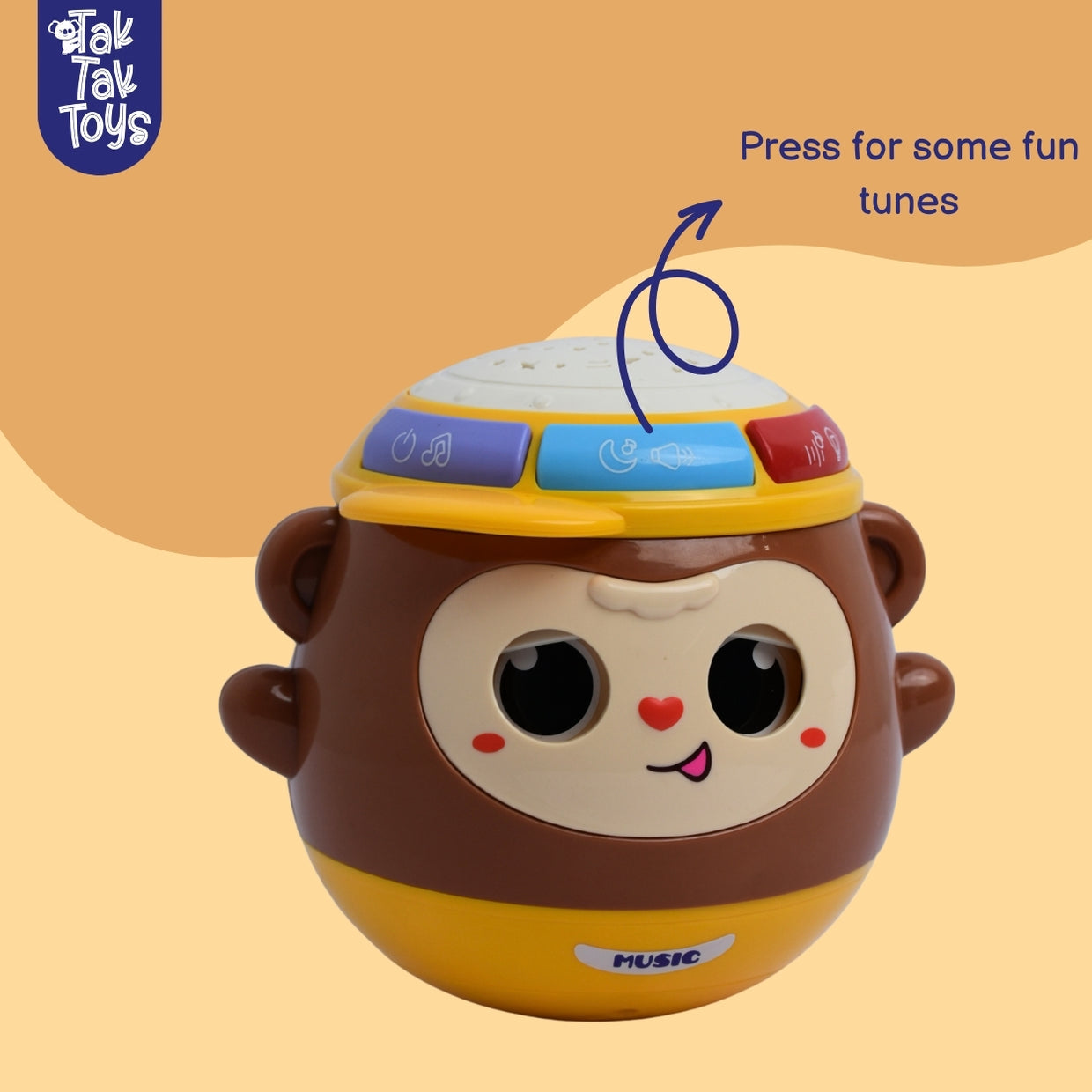 Nubo Jungle Beats Musical Monkey Tumbler Toy