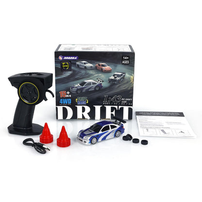 1:43 Scale 4WD Gyro RC Drift Race Car