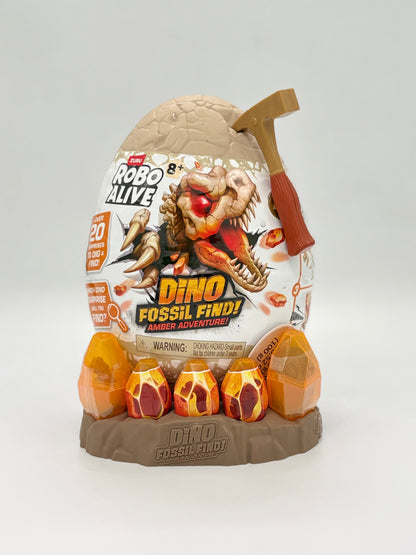 Zuru Robo Alive Dino Fossil Find Amber Adventure