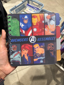 Avengers Assemble Spiral Tabbed Notebook – Marvel Superhero Diary for Kids