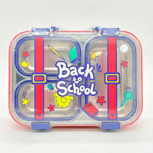 Back to School Stainless Steel Lunch Box - 3 Compartment Individually Sealed
