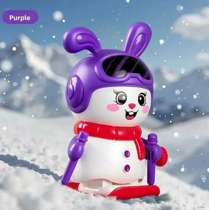 Cute Mini Skiing Bunny Toy Wind Up Toy