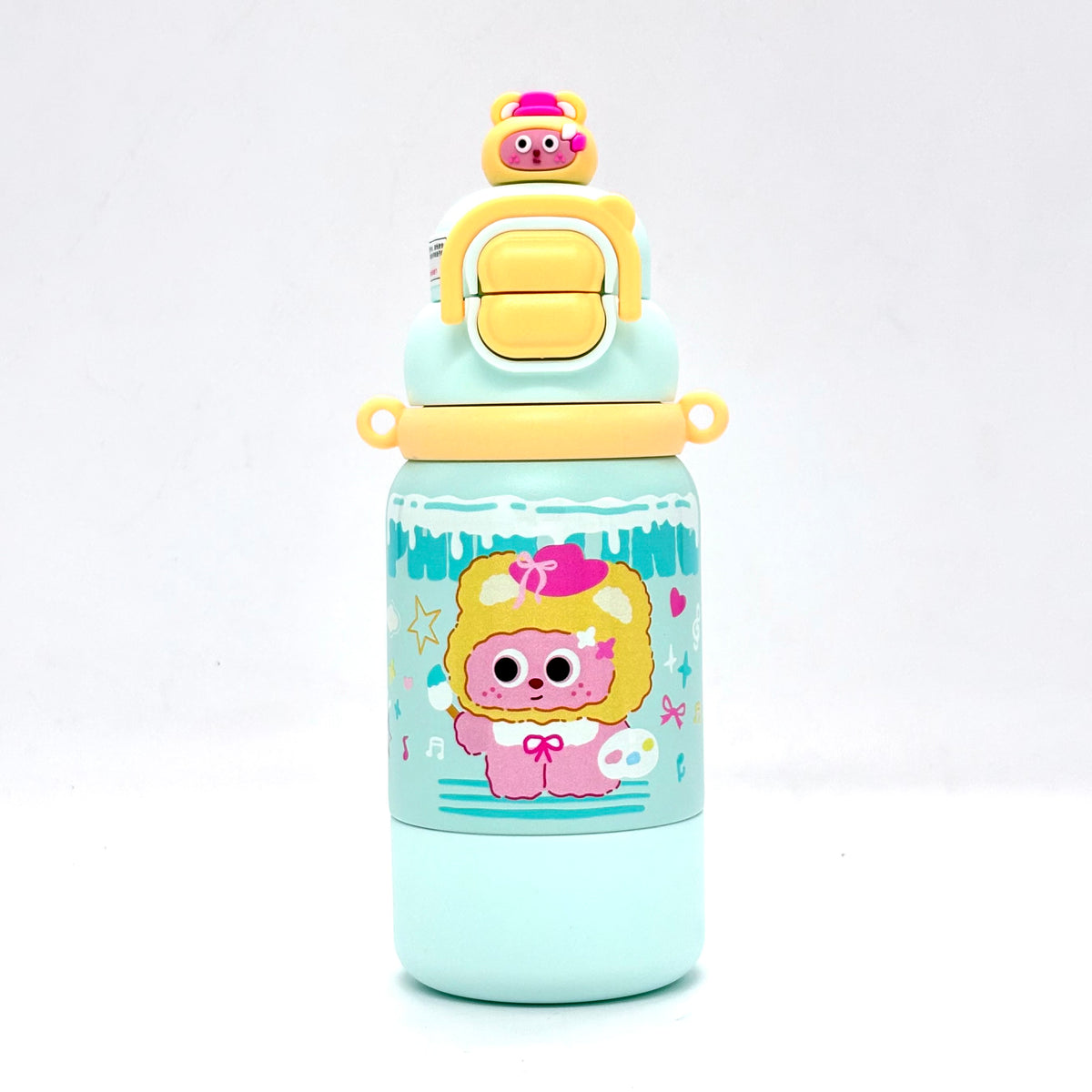 Cute Bear Insulated 2-in-1 Sipper Bottle with Cup 500ml