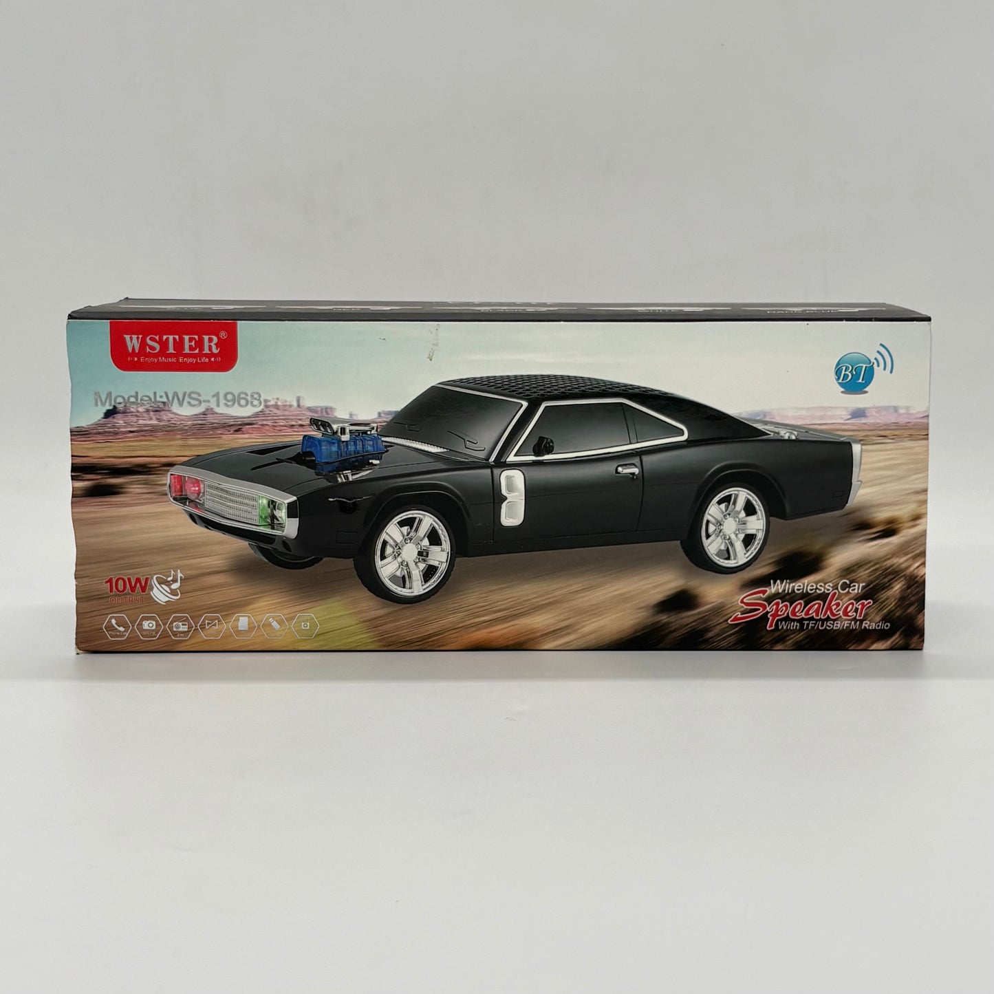 WSTER WS -1968 Portable Wireless Speaker With TF/USB/FM Radio Car