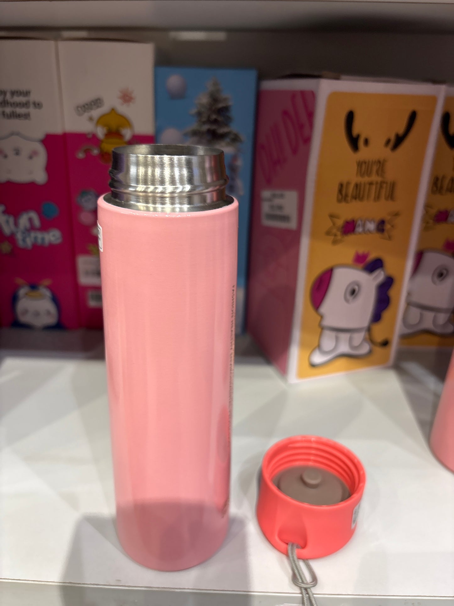 Bianli Insulated Stainless Steel Bottle 250ml in Pink