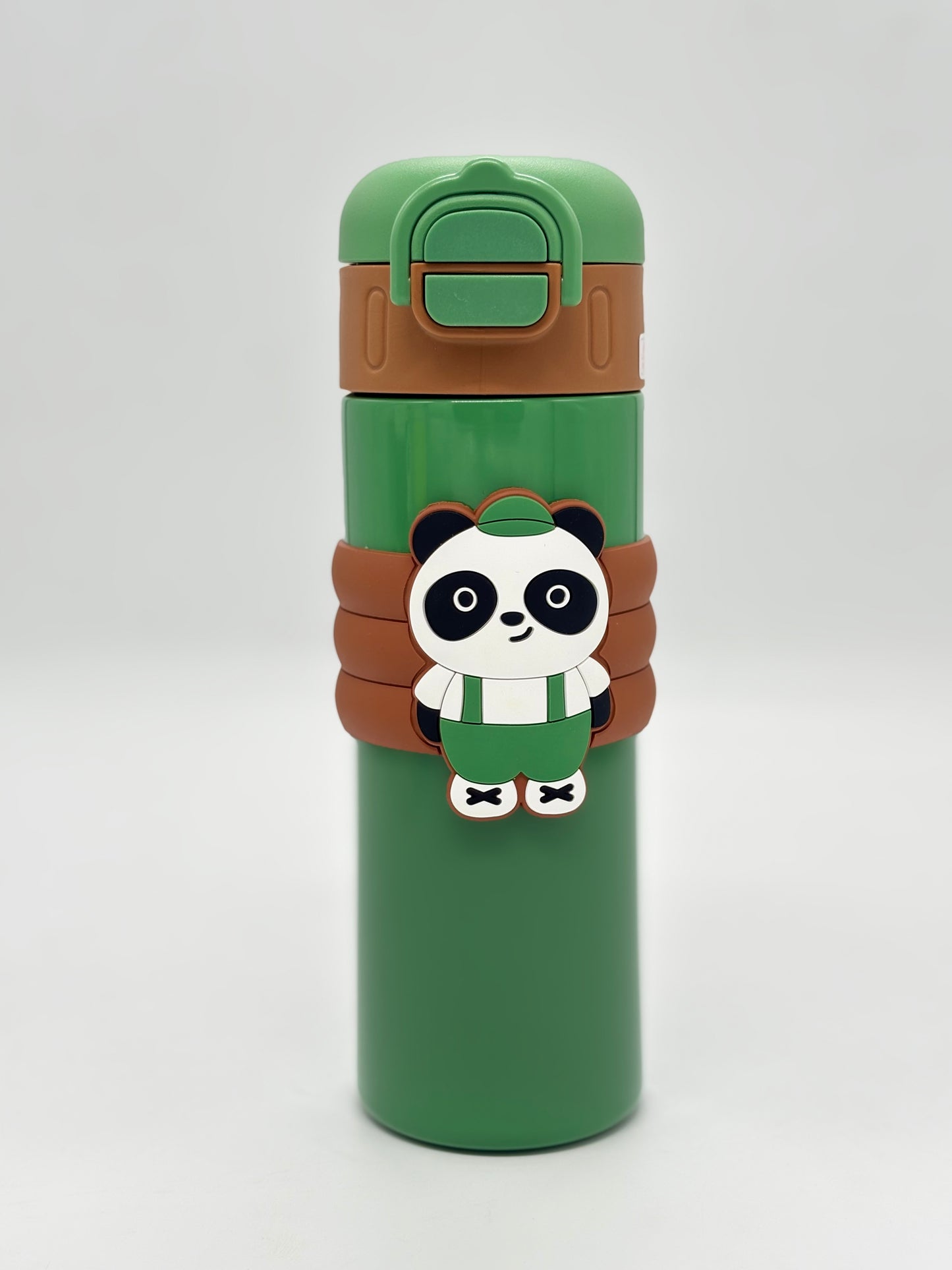 Panda Character Insulated Sipper Bottle 520ml with Silicone Band
