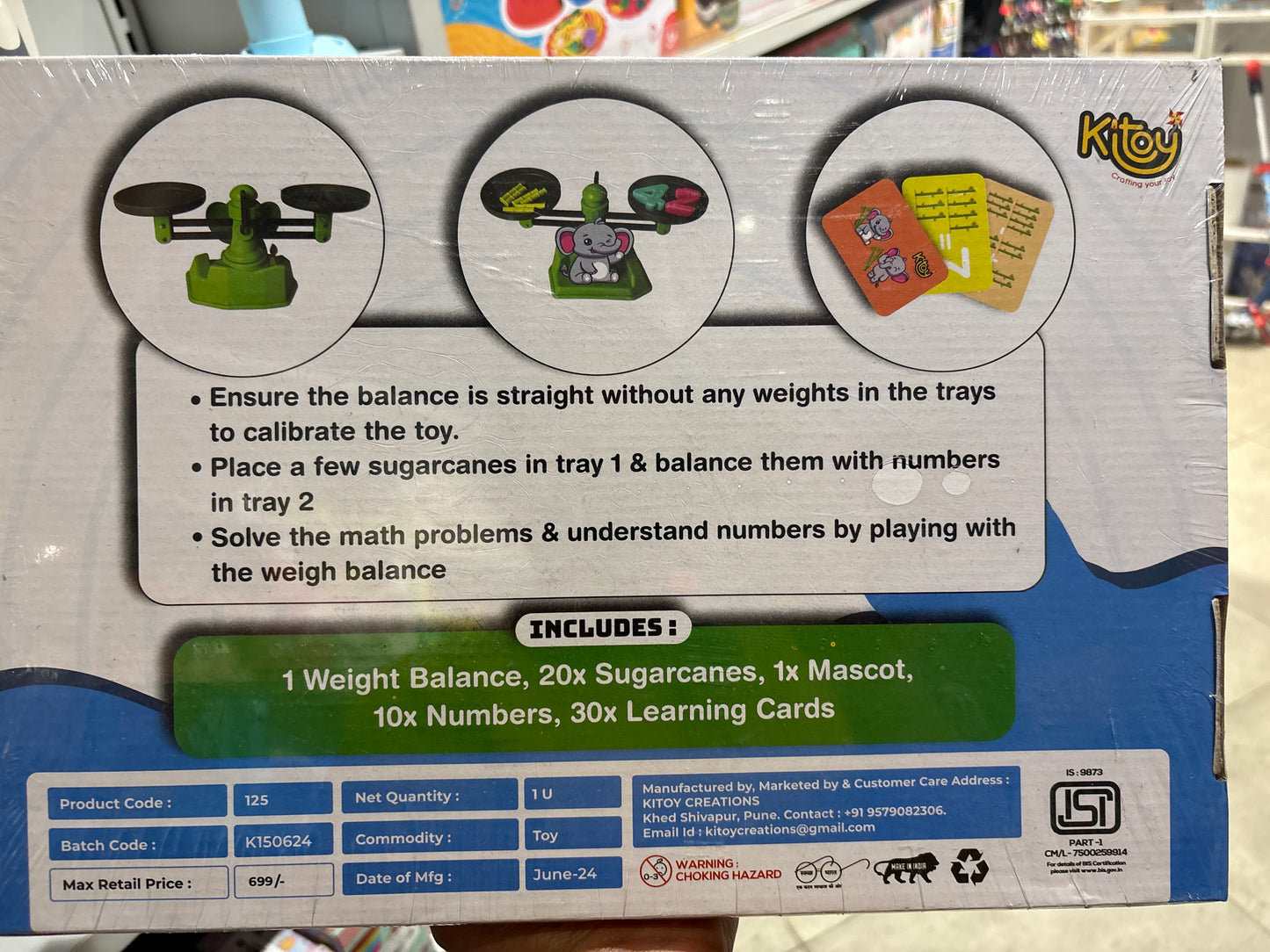 Kitoy Weigh N Play Elephant Math Balancing Game