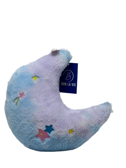Multicolor Moon Plush Soft Toy – Fluffy & Fully Stuffed 30cm