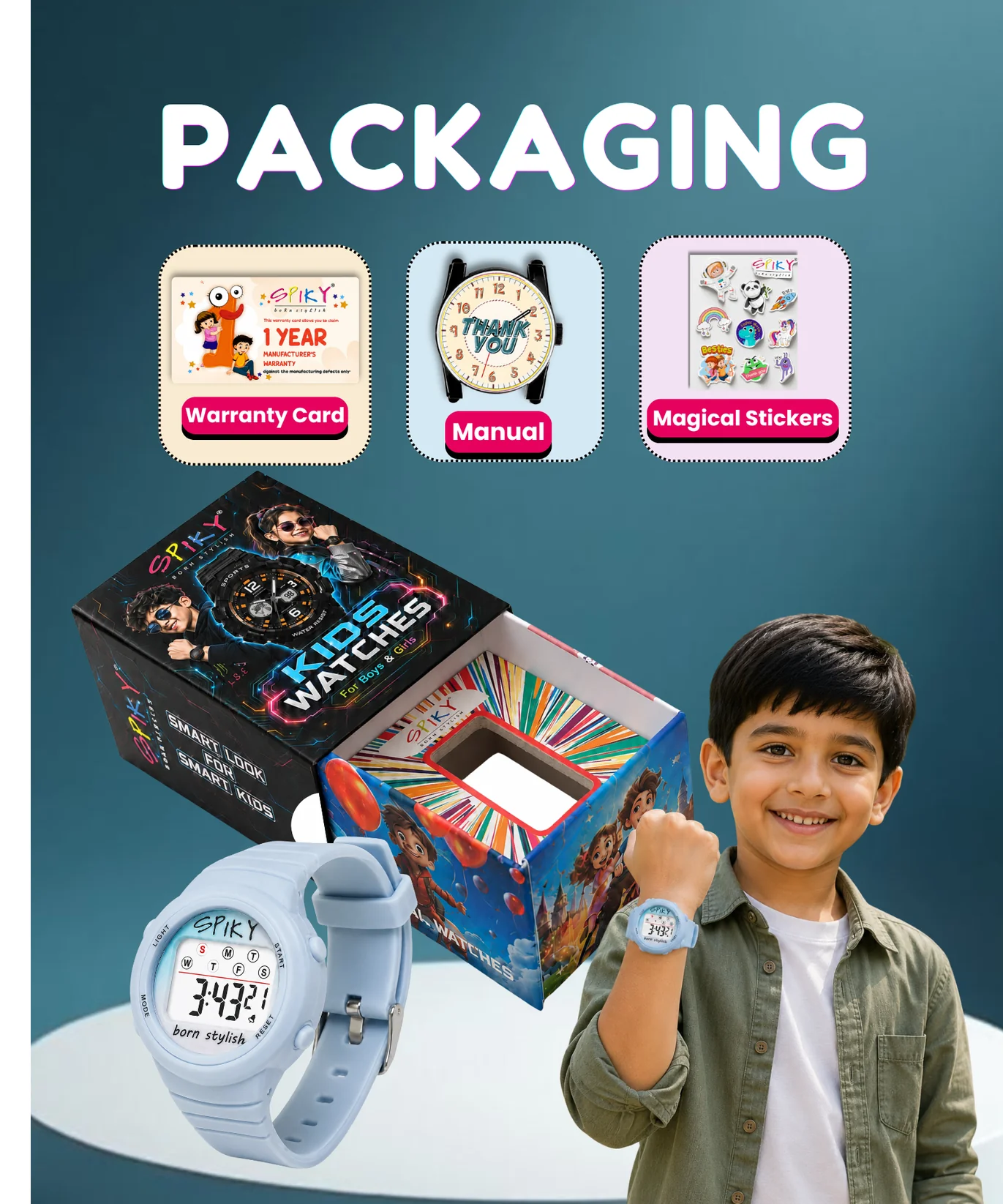 Spiky Spkeva64 Digital Sports Watch for Kids