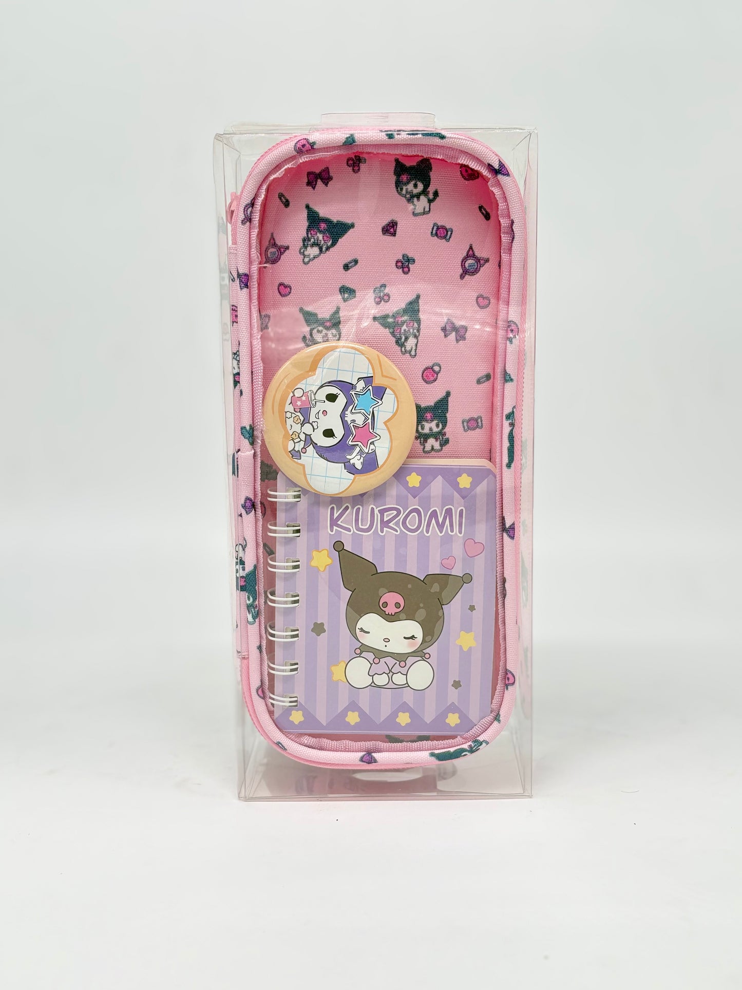 Kuromi Soft Pencil Pouch with Mini Dairy and Kuromi tag