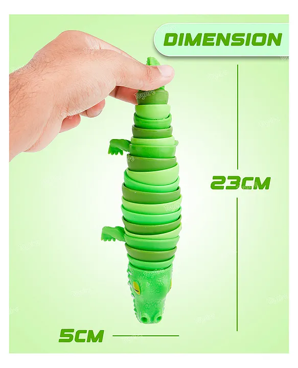 Crocodile Fidget Slug Toy with Jingle Sound 23cm