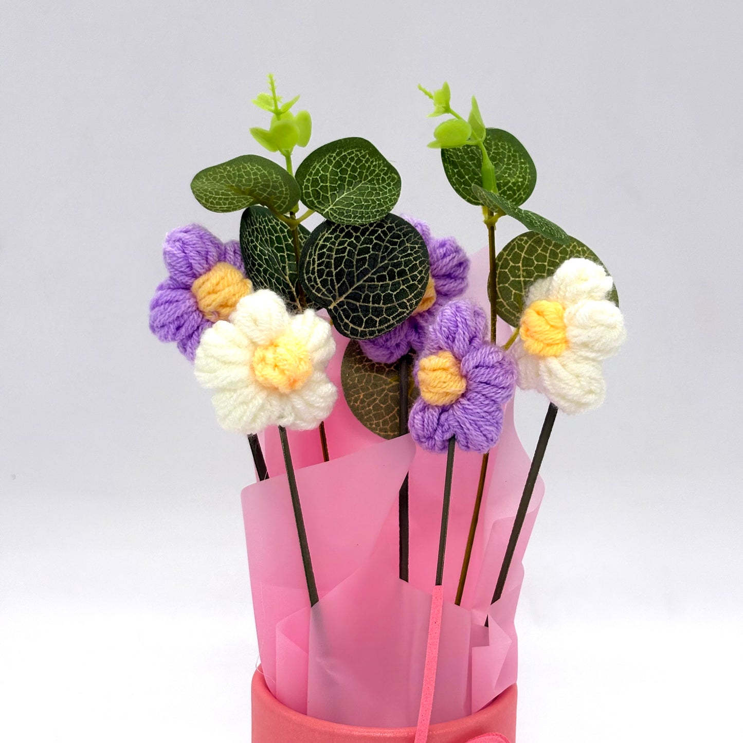 Handmade Crochet Daisy Flower Bouquet