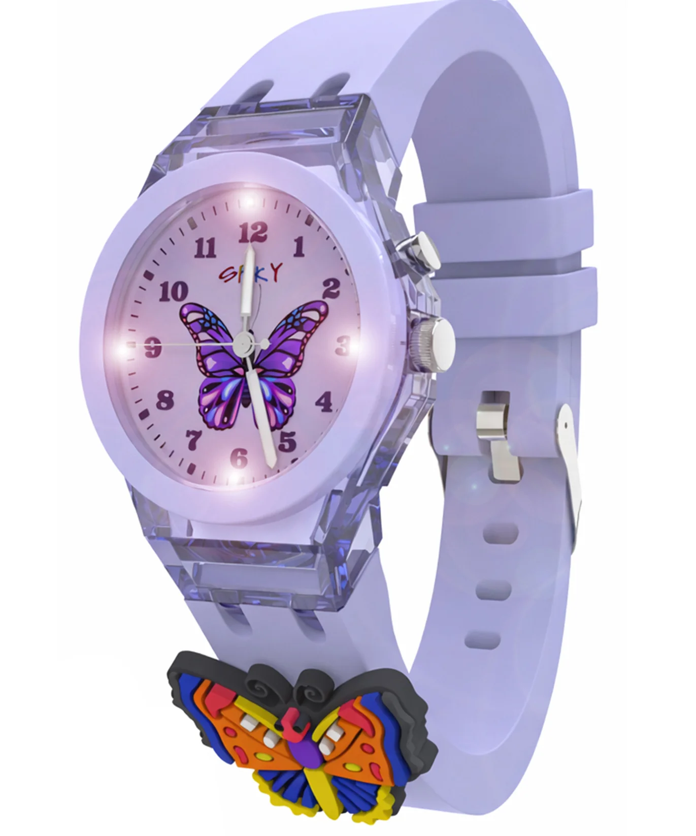 Spiky 3D Cartoon Analog Light Watch For Kids