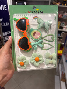 Kids Goggles and Hair Accessories Gift Set