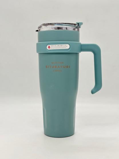 Sitarayuri Insulated Coffee Tumblers With Handle And Straw -1200 ml