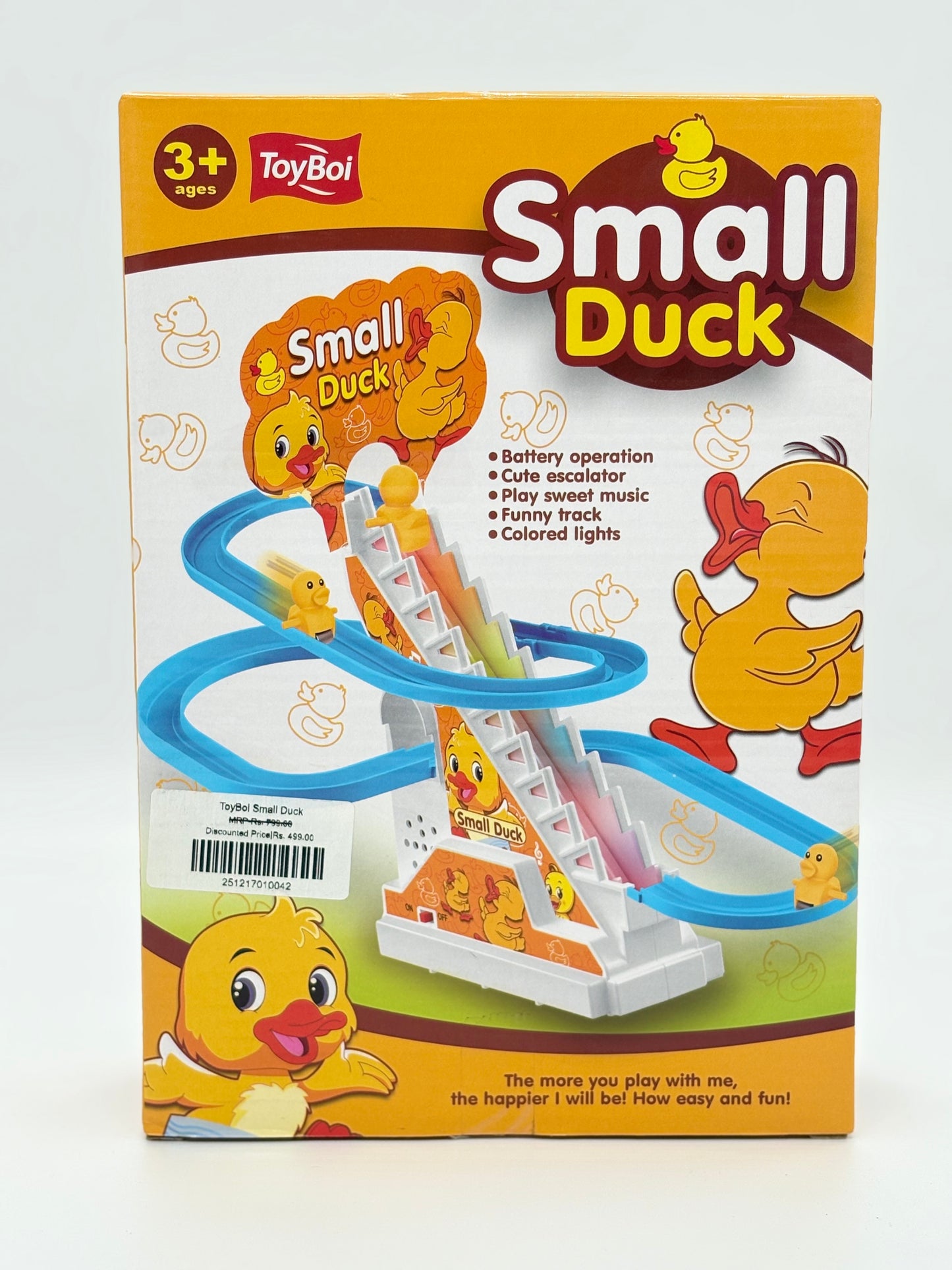 ToyBoi Small Duck – Duck Escalator Race Track Toy Music & Lights (Age 3+)