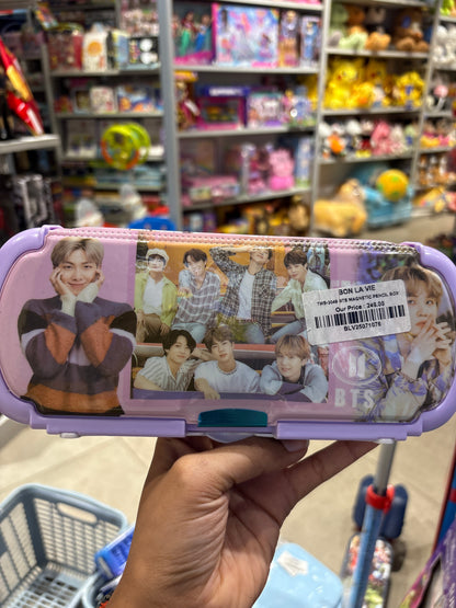 BTS Magnetic Pencil Box with Built-in White Board and Marker