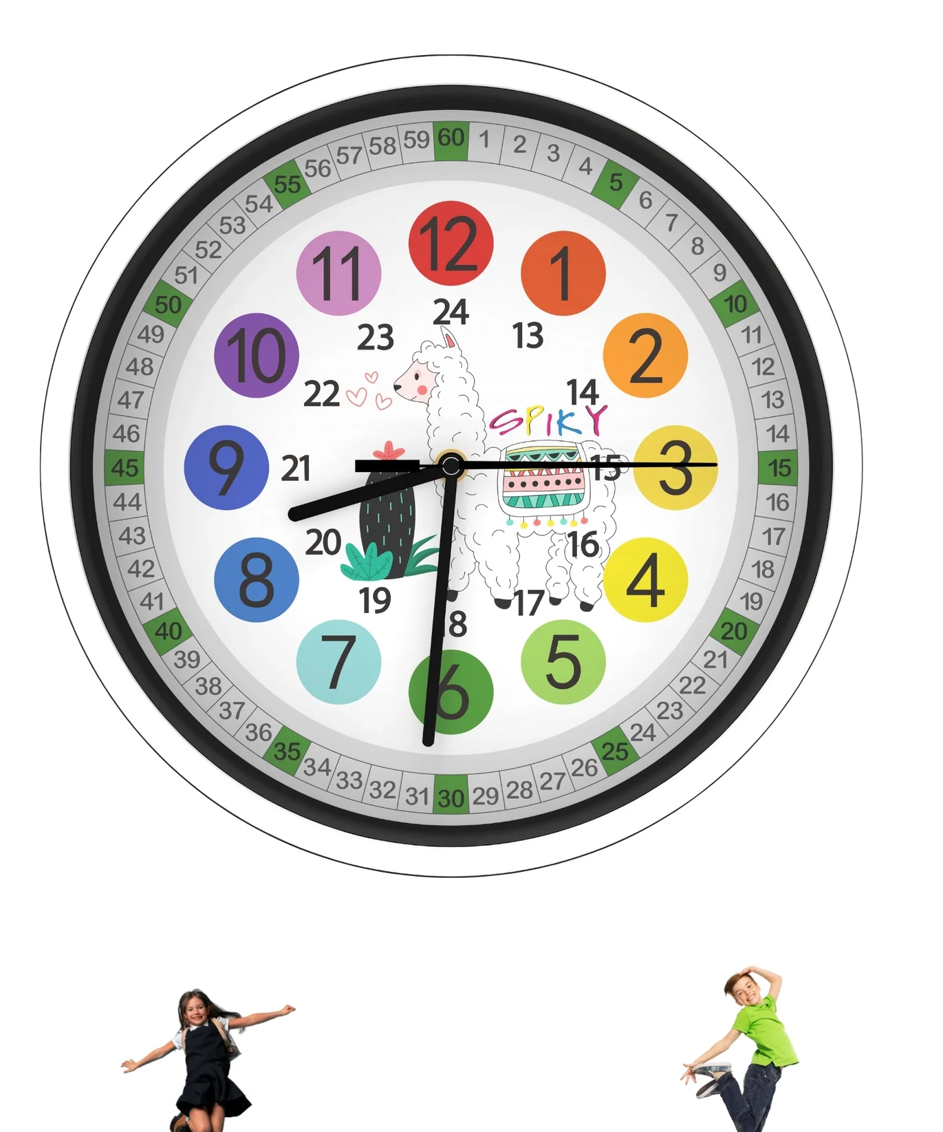 Spiky Wall Clock for Kids Boys And Girls