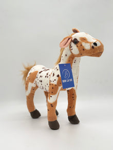 Standing Horse White and Brown 48 cm Soft Toy