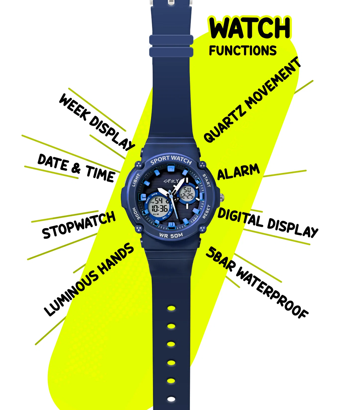 SPIKY Eva A29 Dual Display Sport Watch