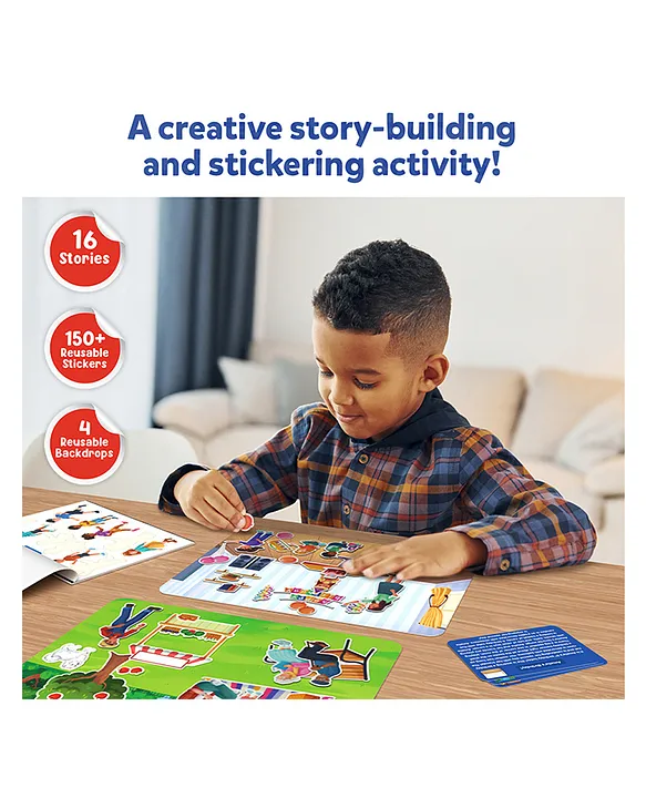 Skillmatics Sticker Stories Creative Activity Kit, 150+ Reusable Stickers