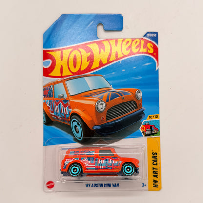 Hot Wheels 1:64 Die-Cast Set of 4 - Ferrari 365 GTB4 Competizione, VW T3 Custom, Quick Chat, 67 Austin Mini Van