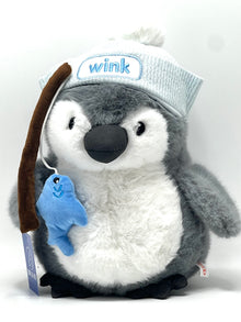 Penguin with Strips Fish 38cm Soft Toy