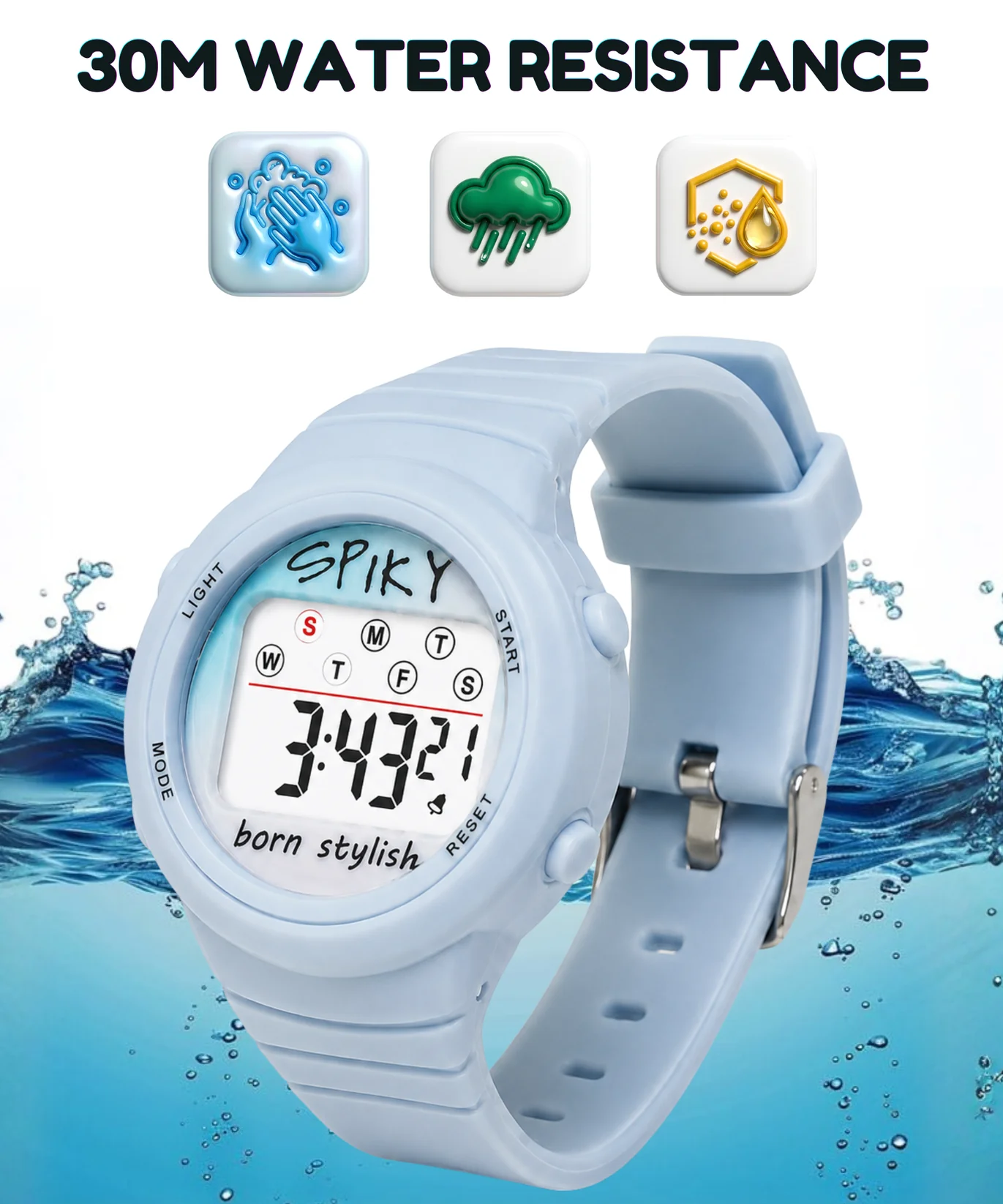 Spiky Spkeva64 Digital Sports Watch for Kids