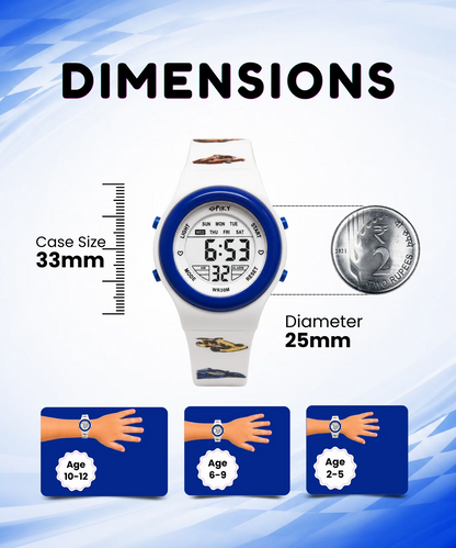 Spiky Spkeva50 Round Digital Sports Watch for Kids
