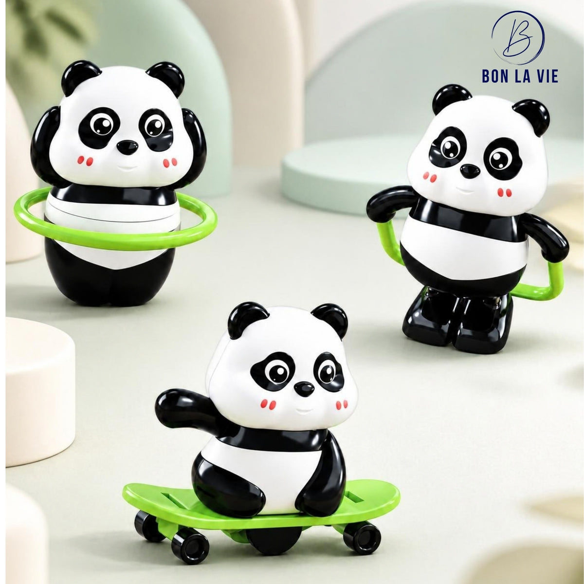 Panda Athletes Activity Toy Set of 3