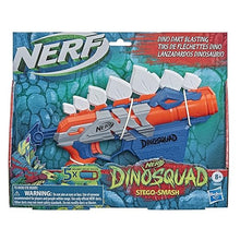 Nerf DinoSquad Stego-smash Dart Blaster, 5 Nerf Elite Darts, Outdoor Toys, Dinosaur Toys, Stegosaurus Dinosaur Design, 8Y+