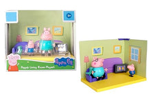 Peppa Pig's Living Room Themed Preschool Toy with Daddy Pig and George, 3Y+