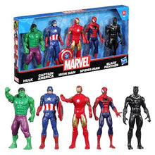 Marvel 5-Pack Action Figure Set - Hulk, Cap, Iron Man, Spidey & Black Panther