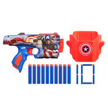 Nerf Marvel Captain America Dart Blaster, 10 Nerf Elite Darts, 8Y+