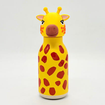 Cute Animal Insulated Bottle 450ml with Straw & Leak-Proof Lid