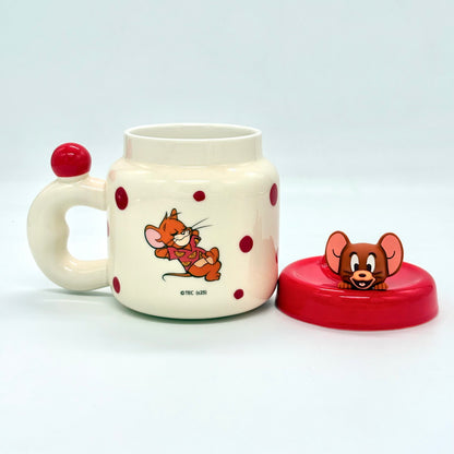 Tom and Jerry Ceramic Mug with Character Topper Lid