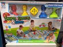 2in1 Snake Ladder Ludo Play Mat Giant size