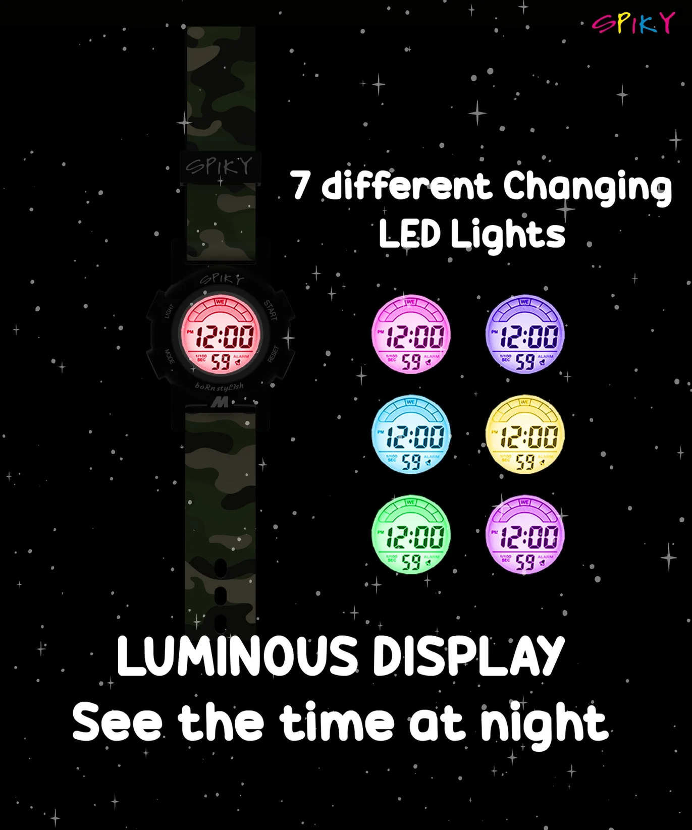 Spiky Spkeva41 Digital Sports Watch for Kids