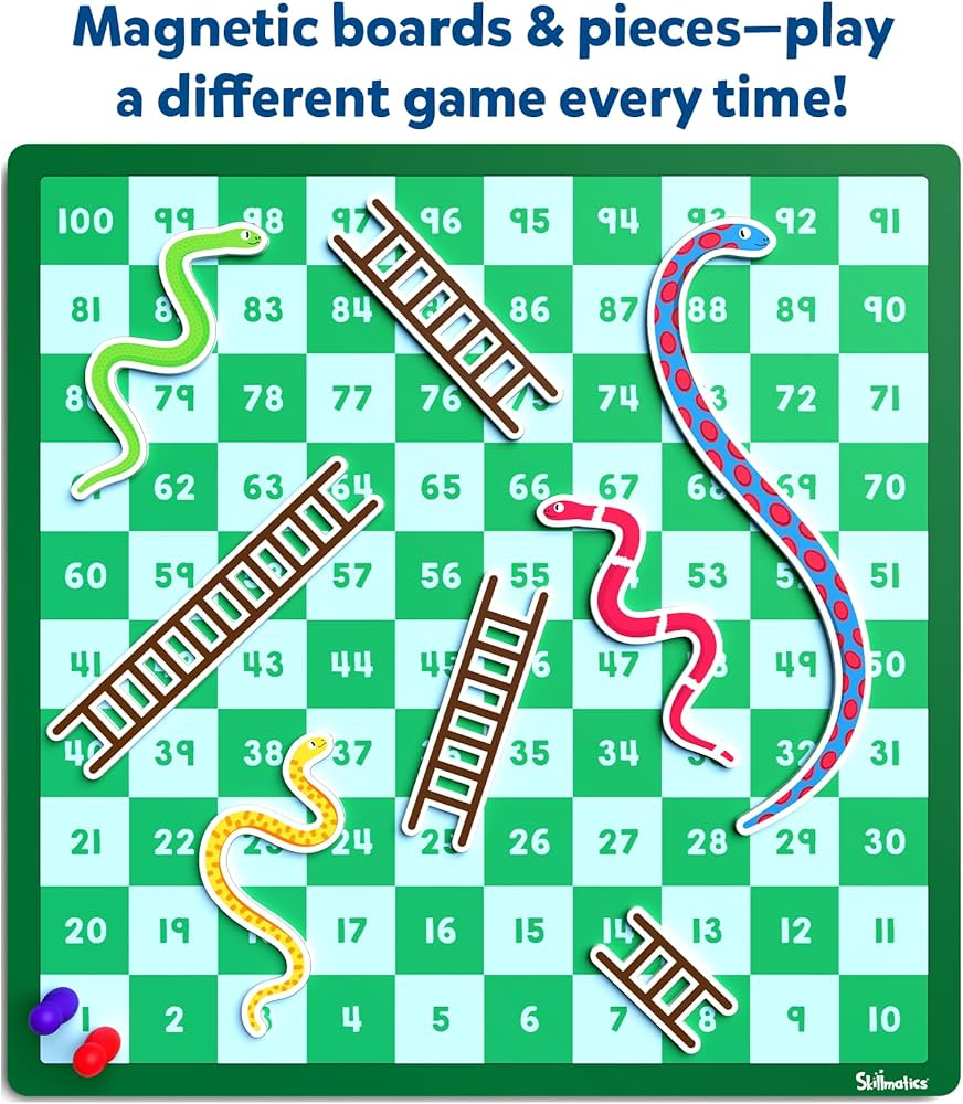 Skillmatics Classics Make Your Own Magnetic Snakes and Ladders