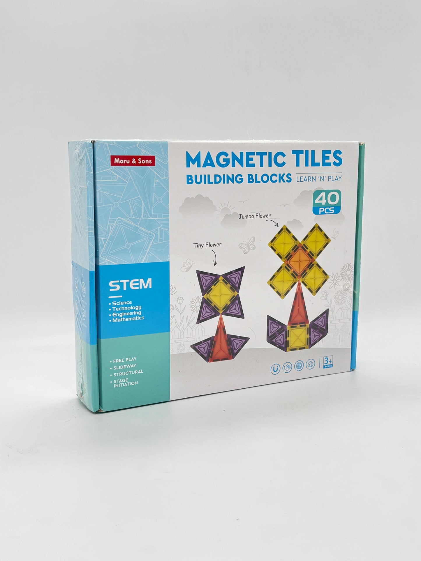 Magnetic Tiles, Building Blocks, 40 pcs