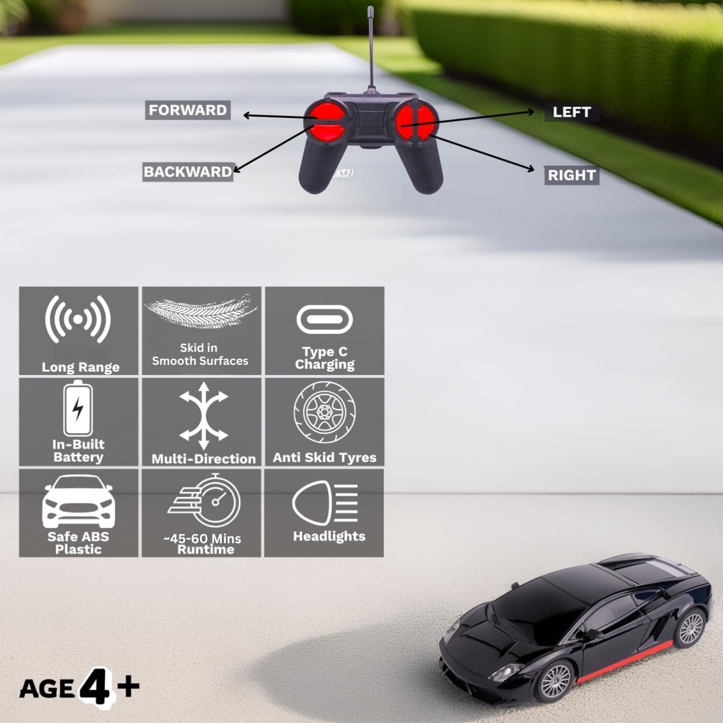 RC Speed-X Remote Control Car 1:24 Scale