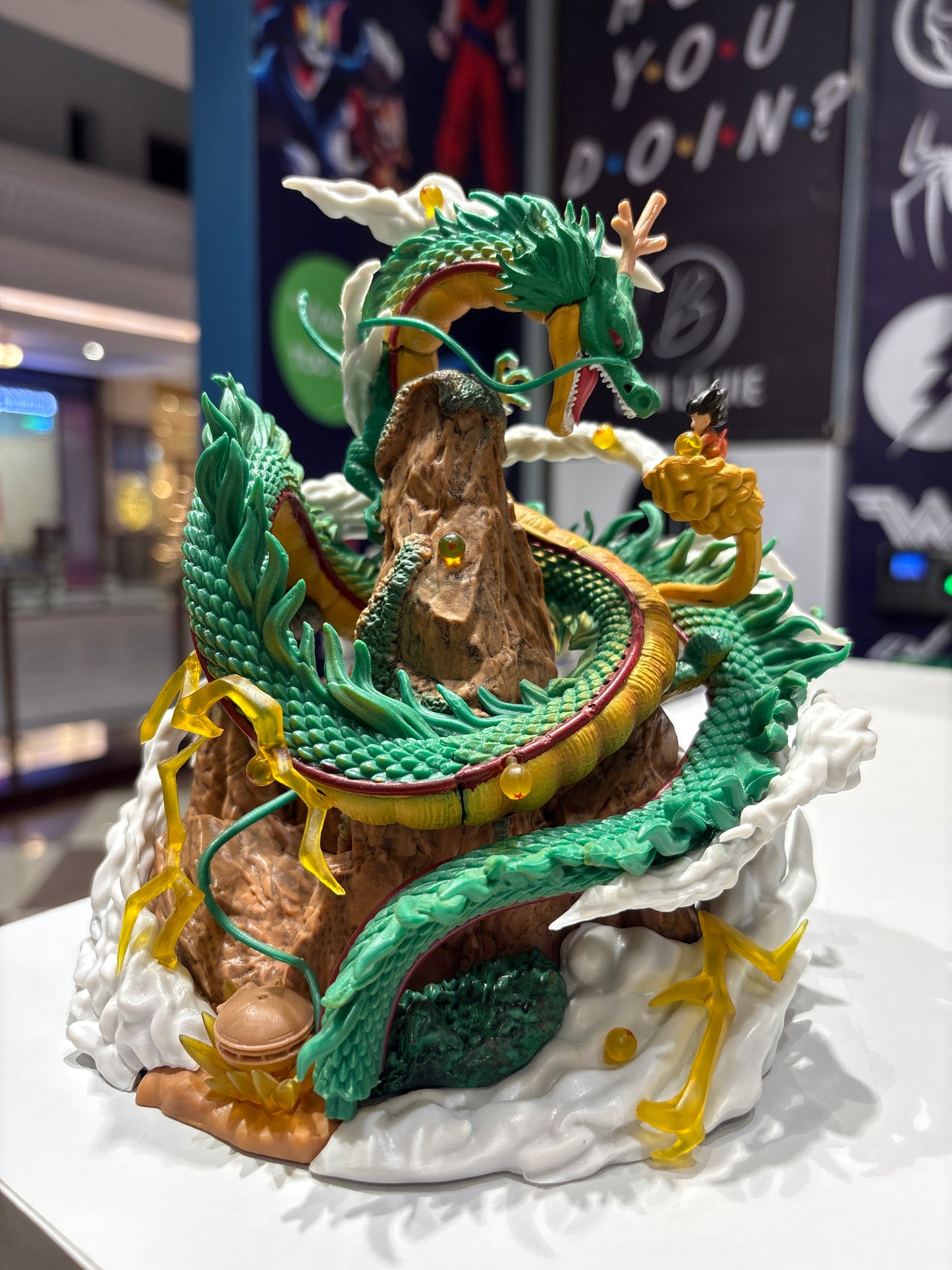 Realmkart Dragon Ball Action Figures Shenron Dragon Goku Anime Figures 22CM DBZ Goku Legendary Dragon Ball Z Figurine Statue for Anime Gift,Office Table,Study Table