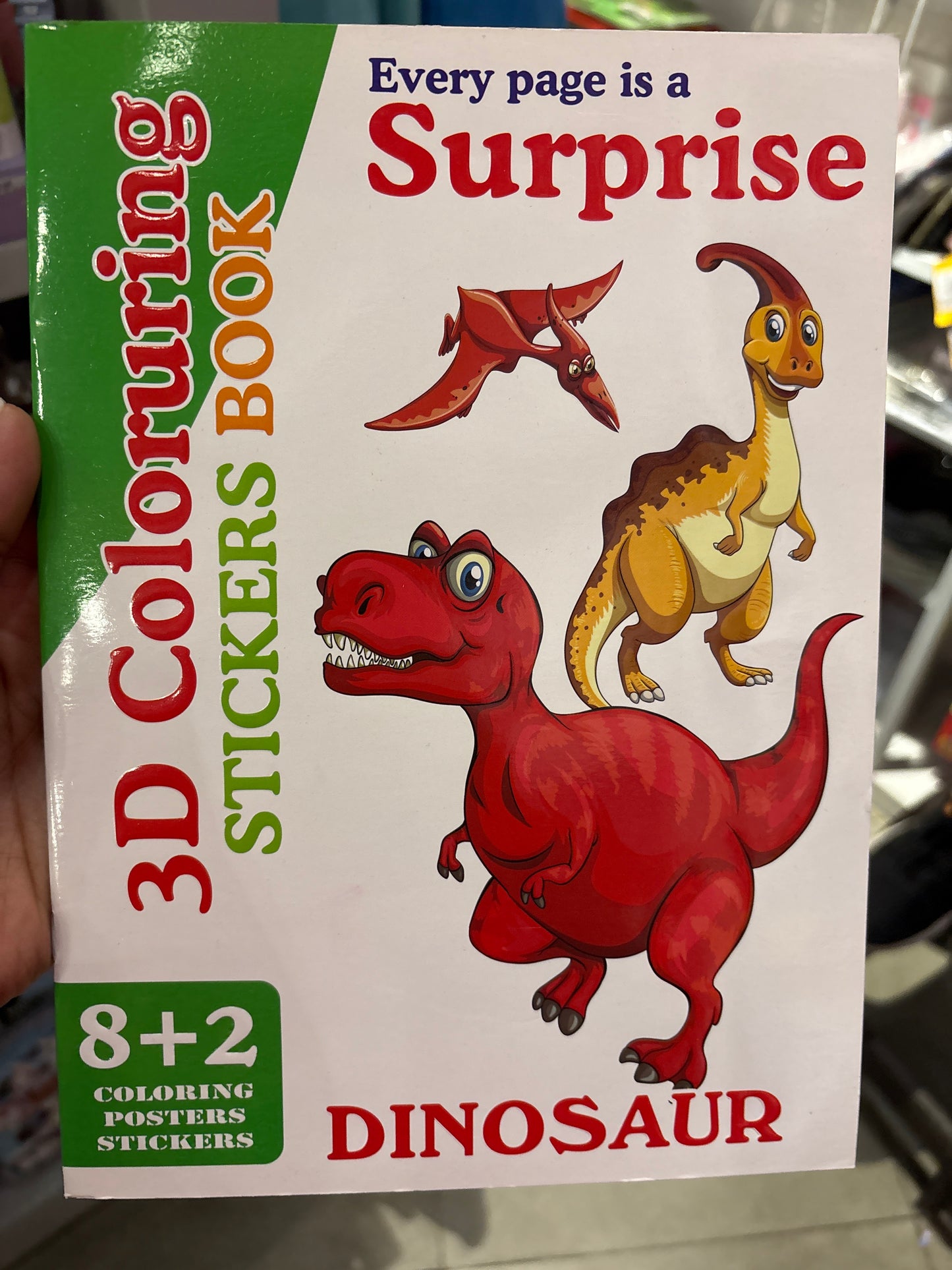 3D Coloring Sticker Book, Surprise Pages, Assorted Themes