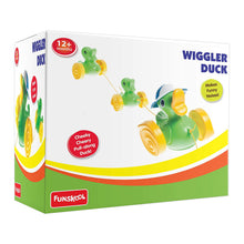 Funskool Giggles, Wiggler Duck , Pull along toy, Encourages walking,Funny walking style, 18 months & above, Infant and Preschool Toys