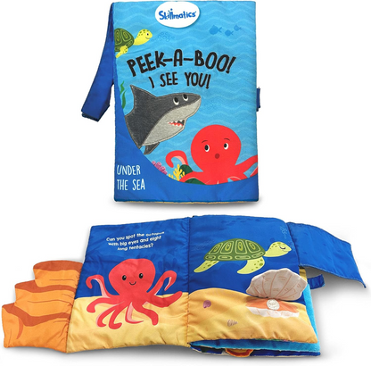 Skillmatics Peek-A-Boo! Under The Sea cloth book for babies.
