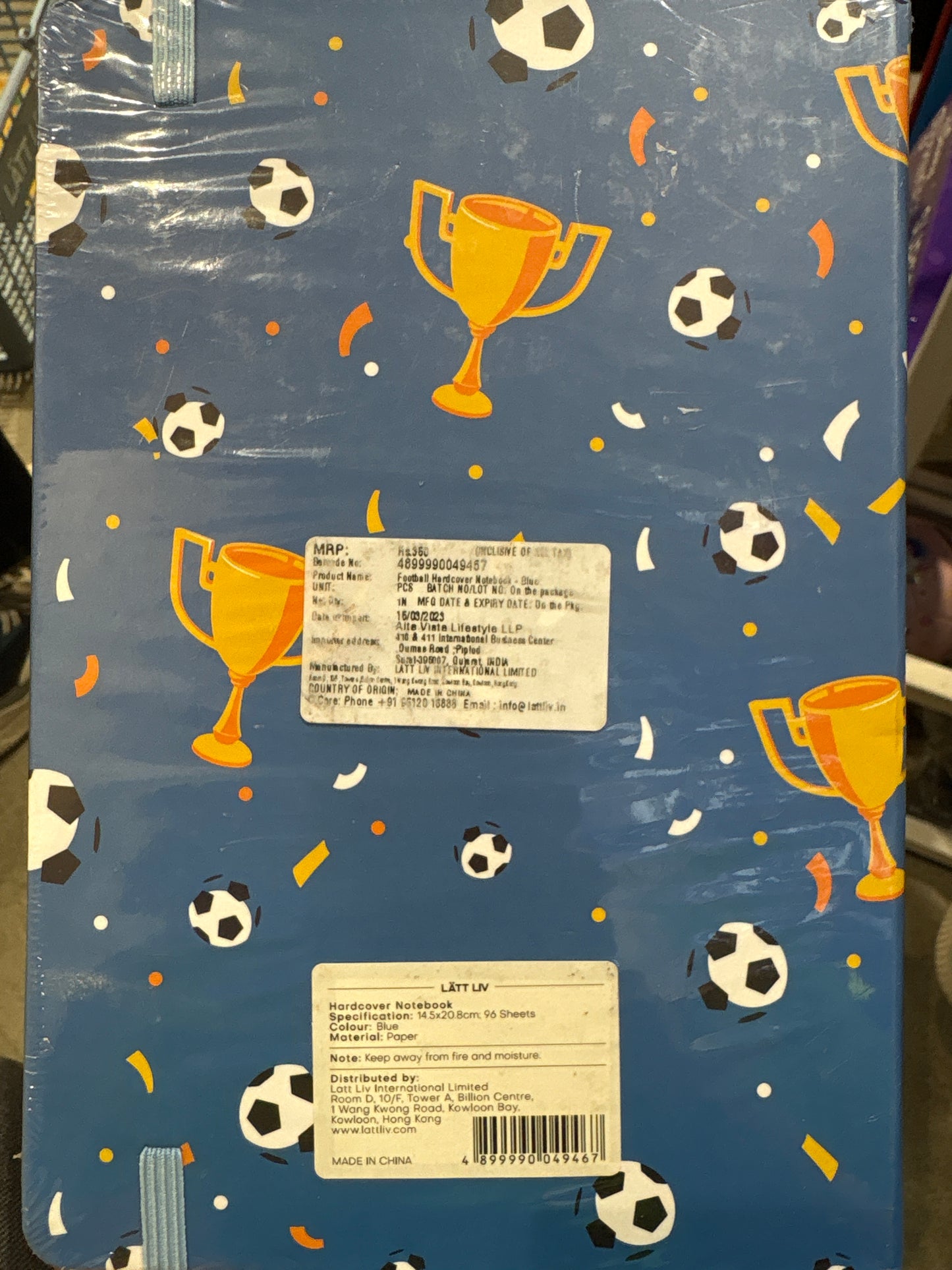Latt Liv Soccer Football Hardcover Notebook