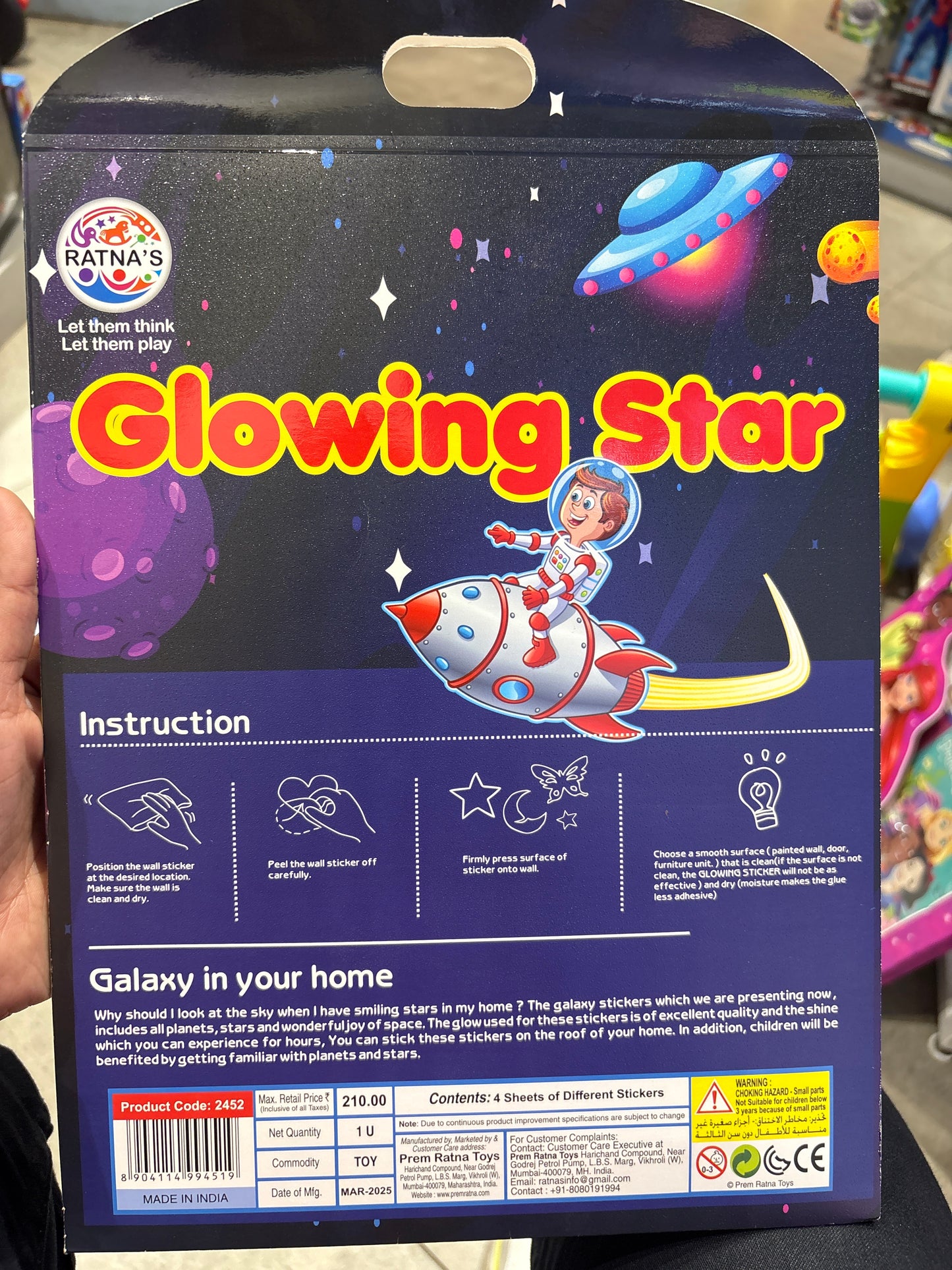 Ratna's Glowing Star Galaxy Sticker Set