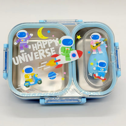 Happy Steel Lunch Box with 2 Compartment